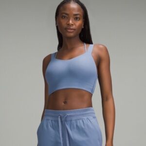 Like a Cloud Longline Ribbed Bra *Light Support, D/DD Cups Oasis Blue Size 14